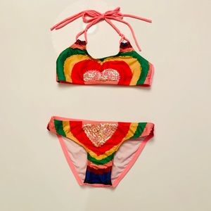 PilyQ Kids Rainbow Sequin Heart Bikini!! SO CUTE MY FAV!!!